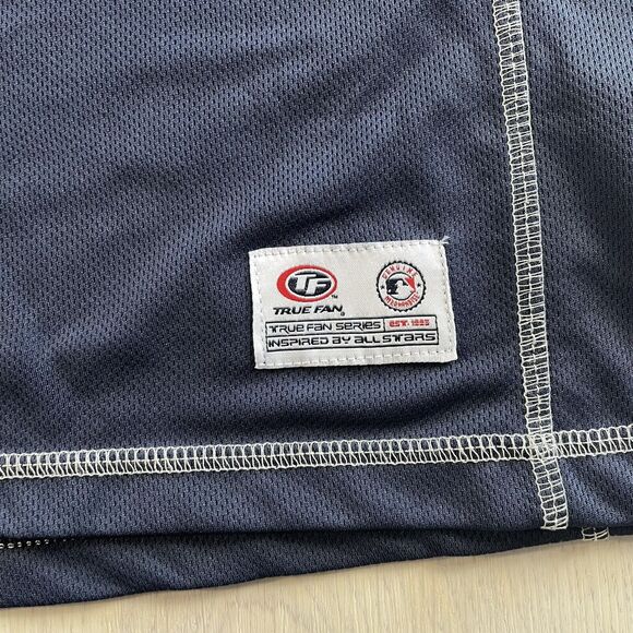 Tampa Bay Rays Shirt Men’s Medium MLB True Fan V-Neck Blue Baseball Stitching - Picture 4 of 16